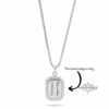 Custom Cubic Zirconia Necklace Custom Engraved Pendant — close-up, handmade in Israel