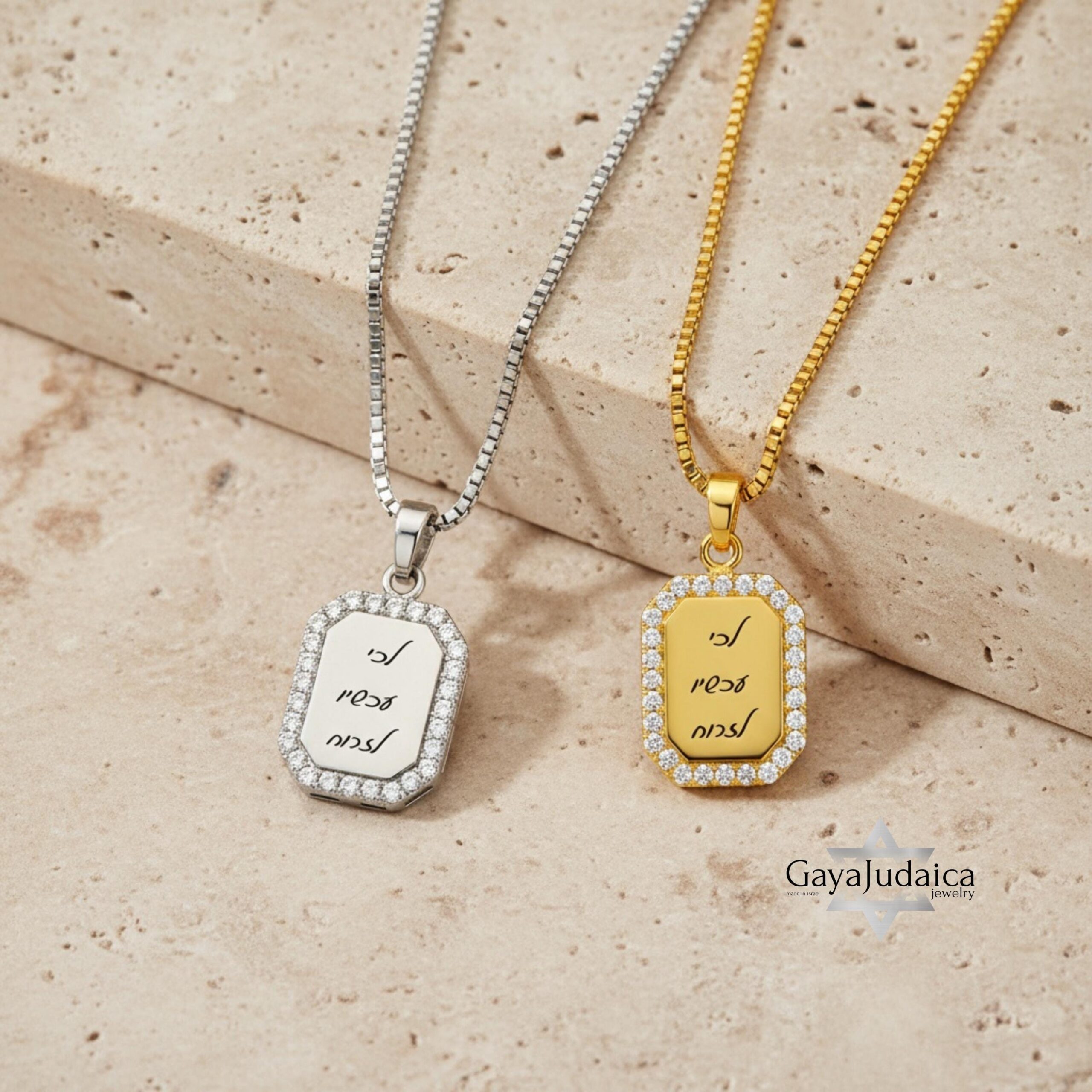 Custom Cubic Zirconia Necklace — Engraved Pendant, Personalized Everyday Gift Custom Cubic Zirconia Necklace — Engraved Pendant, Personalized Everyday Gift