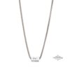 Custom Cuboid Hebrew Necklace Stainless Steel — detail view, handmade in Israel