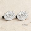 Custom Sterling Silver Cufflinks Jerusalem Design Hebrew — styled lifestyle, handmade in Israel