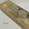 Custom Sterling Silver Cufflinks Jerusalem Design Hebrew — close-up detail, handmade in Israel