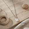 Custom Engraved Name Tag Pendant Necklace Stainless Steel — main photo, handmade in Israel