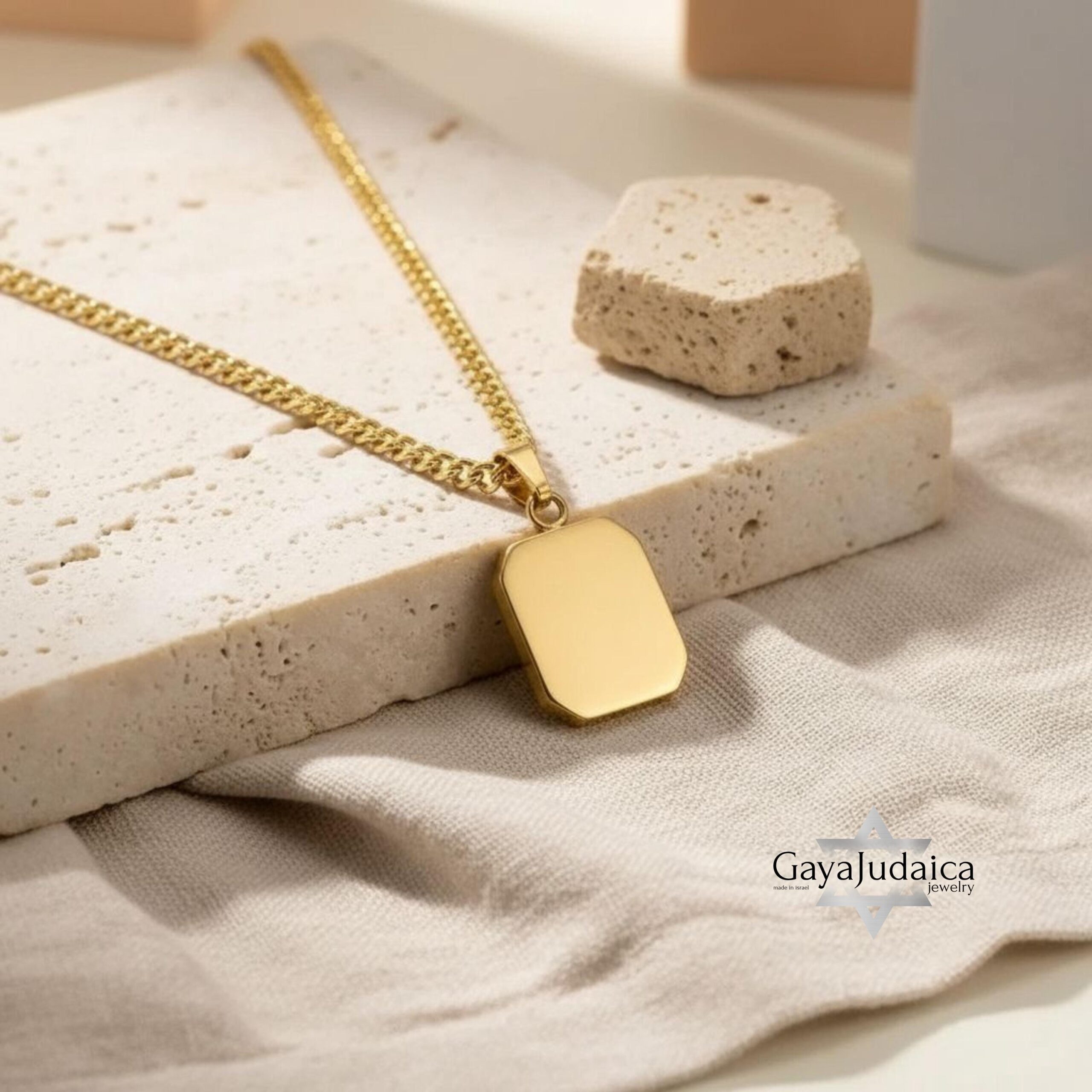 Custom Engraved Name Tag Pendant Necklace — Stainless Steel Silver or Gold Custom Engraved Name Tag Pendant Necklace — Stainless Steel Silver or Gold
