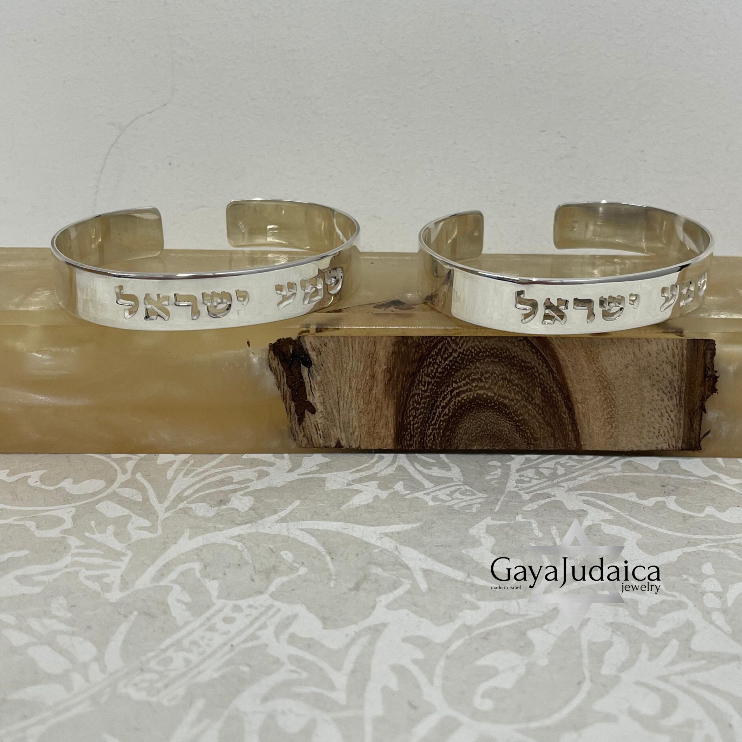 Custom Hebrew Name Cuff Bracelet — Sterling Silver Personalized Bangle Custom Hebrew Name Cuff Bracelet — Sterling Silver Personalized Bangle
