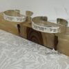 Custom Hebrew Name Cuff Bracelet Sterling Silver Bangle — additional view, handmade in Israel