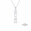 Custom Hebrew Name Necklace Sterling Silver — detail view, handmade in Israel