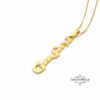 Custom Hebrew Name Necklace Sterling Silver — alternate angle, handmade in Israel
