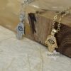 CZ Hamsa Evil Eye Pendant Necklace — additional view, handmade in Israel
