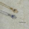 CZ Hamsa Evil Eye Pendant Necklace — additional angle, handmade in Israel