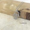 Cubic Zirconia Hamsa Hand Necklace — main photo, handmade in Israel