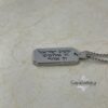 Dog Tag Necklace Stainless Steel Custom Hebrew Bible Verse — alternate angle, handmade in Israel