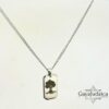 Dog Tag Necklace Stainless Steel Custom Hebrew Bible Verse — three finishes side by side, handmade in Israel