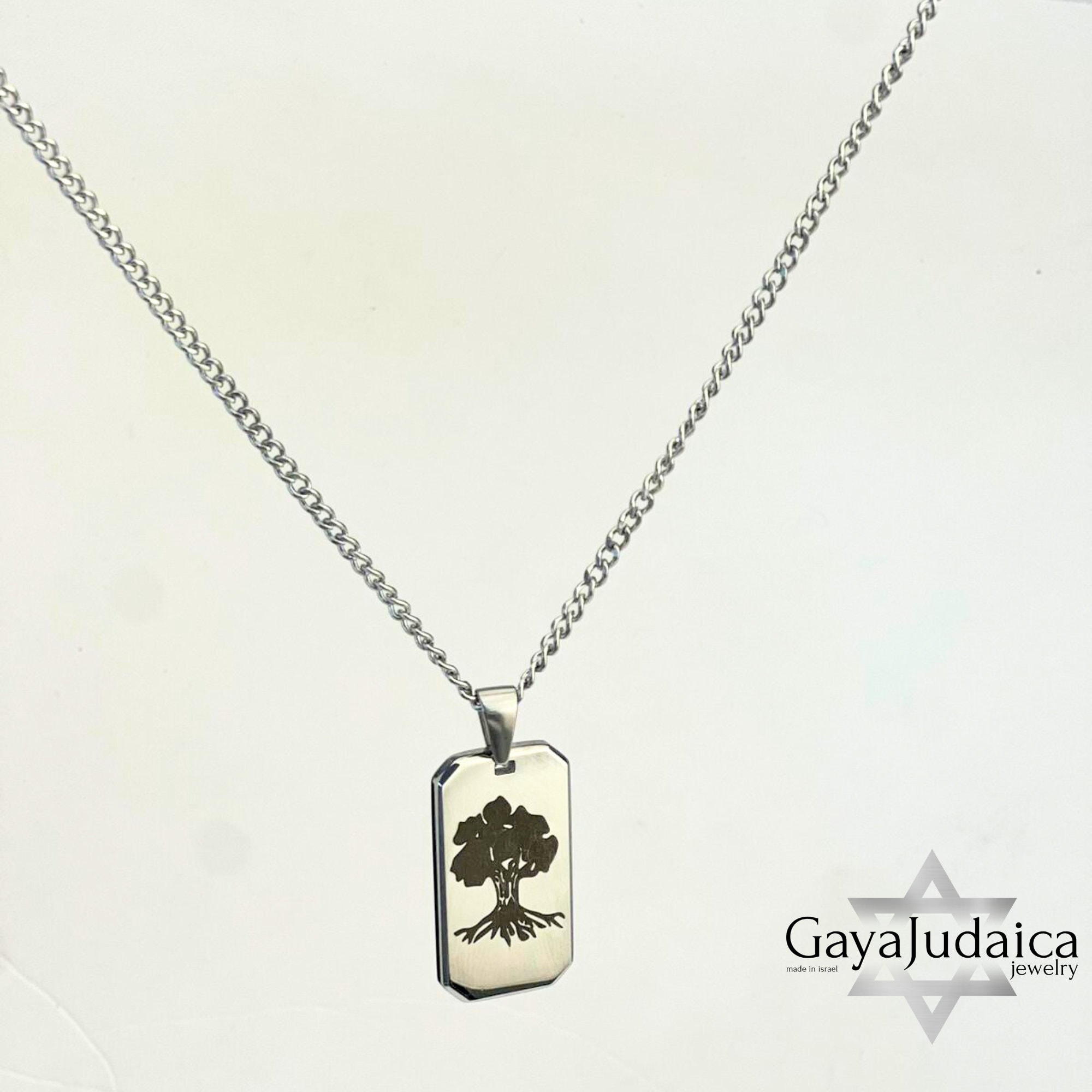Dog Tag Necklace Stainless Steel — Custom Hebrew Bible Verse Jewish Jewelry Dog Tag Necklace Stainless Steel — Custom Hebrew Bible Verse Jewish Jewelry