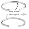 Engraved Cuff Bracelet Hidden Message Gift — styled lifestyle, handmade in Israel
