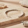 Engraved Cuff Bracelet Hidden Message Gift — close-up detail, handmade in Israel
