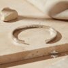 Engraved Cuff Bracelet Hidden Message Gift — staged view, handmade in Israel