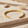 Engraved Cuff Bracelet Hidden Message Gift — plate composition, handmade in Israel