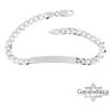 Engraved Sterling Silver Cuban Link Bracelet — detail view, handmade in Israel