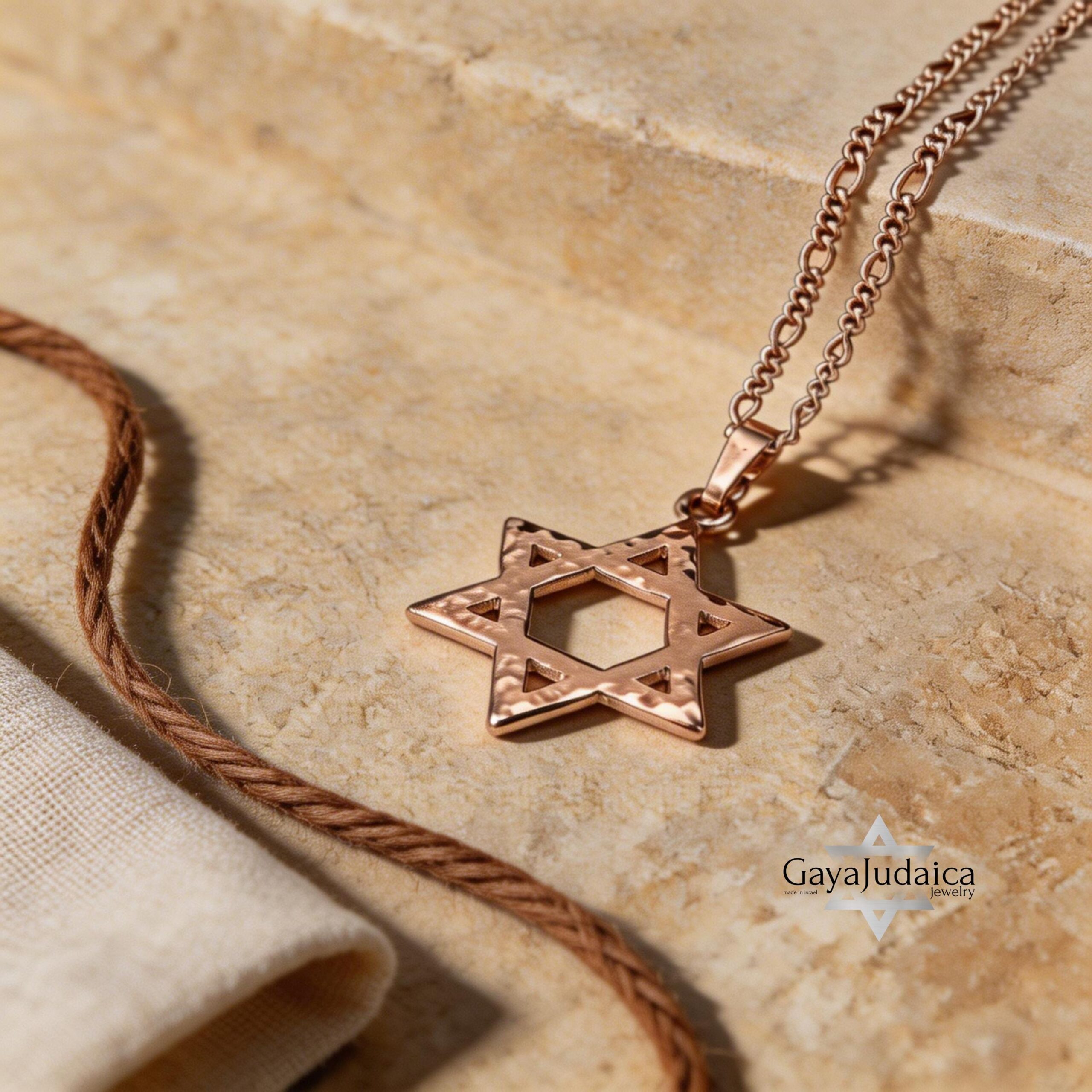 Sterling Silver Hammered Star of David Necklace — Magen David Pendant, Jewish Jewelry Sterling Silver Hammered Star of David Necklace — Magen David Pendant, Jewish Jewelry