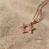 Sterling Silver Hammered Star of David Necklace Magen David — styled shot, handmade in Israel