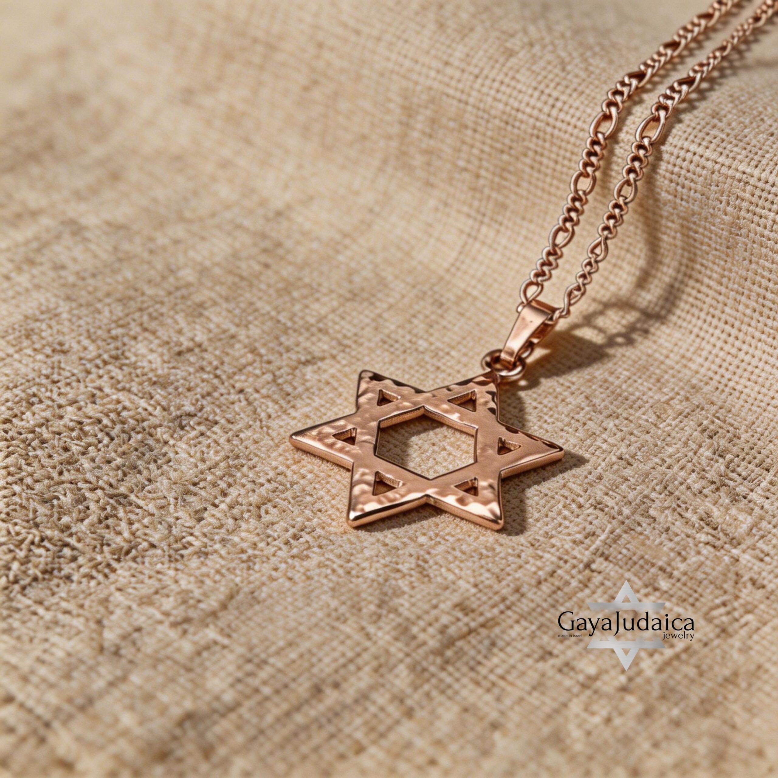 Sterling Silver Hammered Star of David Necklace — Magen David Pendant, Jewish Jewelry Sterling Silver Hammered Star of David Necklace — Magen David Pendant, Jewish Jewelry