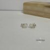 Hamsa Stud Earrings — top-down view, handmade in Israel