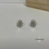 Hamsa Stud Earrings — styled shot, handmade in Israel