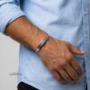 Personalized Sterling Silver Hebrew Cuff Bracelet — extra view 18, handmade in Israel