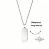 Personalized Hebrew Enamel Tag Necklace Stainless Steel — three finishes side by side, handmade in Israel