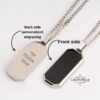 Personalized Hebrew Enamel Tag Necklace Stainless Steel — additional view, handmade in Israel