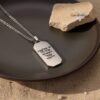 Personalized Hebrew Enamel Tag Necklace Stainless Steel — extra view 18, handmade in Israel