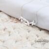 Hebrew Name Butterfly Necklace — close-up, handmade in Israel