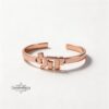 Personalized Hebrew Name Cuff Bracelet Sterling Silver Judaica — alternate angle, handmade in Israel