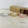 Personalized Hebrew Name Cuff Bracelet Sterling Silver Judaica — three finishes side by side, handmade in Israel