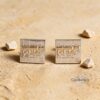 Personalized Hebrew Name Cufflinks Sterling Silver Kotel Design — three finishes side by side, handmade in Israel