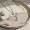 Hebrew Name Heart Pendant Necklace — main photo, handmade in Israel