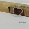 Hebrew Name Heart Pendant Necklace — detail view, handmade in Israel