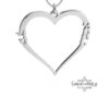 Hebrew Name Heart Pendant Necklace — close-up, handmade in Israel