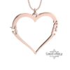 Hebrew Name Heart Pendant Necklace — styled lifestyle, handmade in Israel