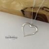 Hebrew Name Heart Pendant Necklace — three finishes side by side, handmade in Israel
