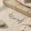 Hebrew Name Infinity Necklace — styled lifestyle, handmade in Israel