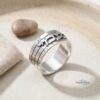 Personalized Hebrew Name Jerusalem Wall Ring — on-model or styled view, Judaica jewelry