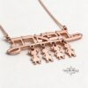 Hebrew Name Necklace with Baby Charms — alternate angle, handmade in Israel
