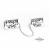 Personalized Hebrew Name Tallit Clips Bar Mitzvah Gift — detail view, handmade in Israel