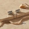 Personalized Hebrew Name Tallit Clips Bar Mitzvah Gift — three finishes side by side, handmade in Israel