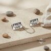 Personalized Hebrew Name Tallit Clips Bar Mitzvah Gift — additional angle, handmade in Israel