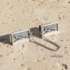 Sterling Silver Hebrew Name Tallit Clips with Jerusalem Design — three finishes side by side, handmade in Israel