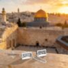 Sterling Silver Hebrew Name Tallit Clips with Jerusalem Design — additional angle, handmade in Israel