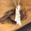 Israel Map Hebrew Name Necklace — close-up, handmade in Israel
