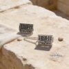 Jerusalem Tallit Clips with Custom Hebrew Engraving — main photo, handmade in Israel